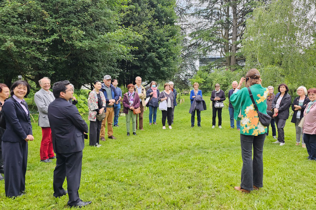 Visite de la section japonaise du jardin Dominique Villars